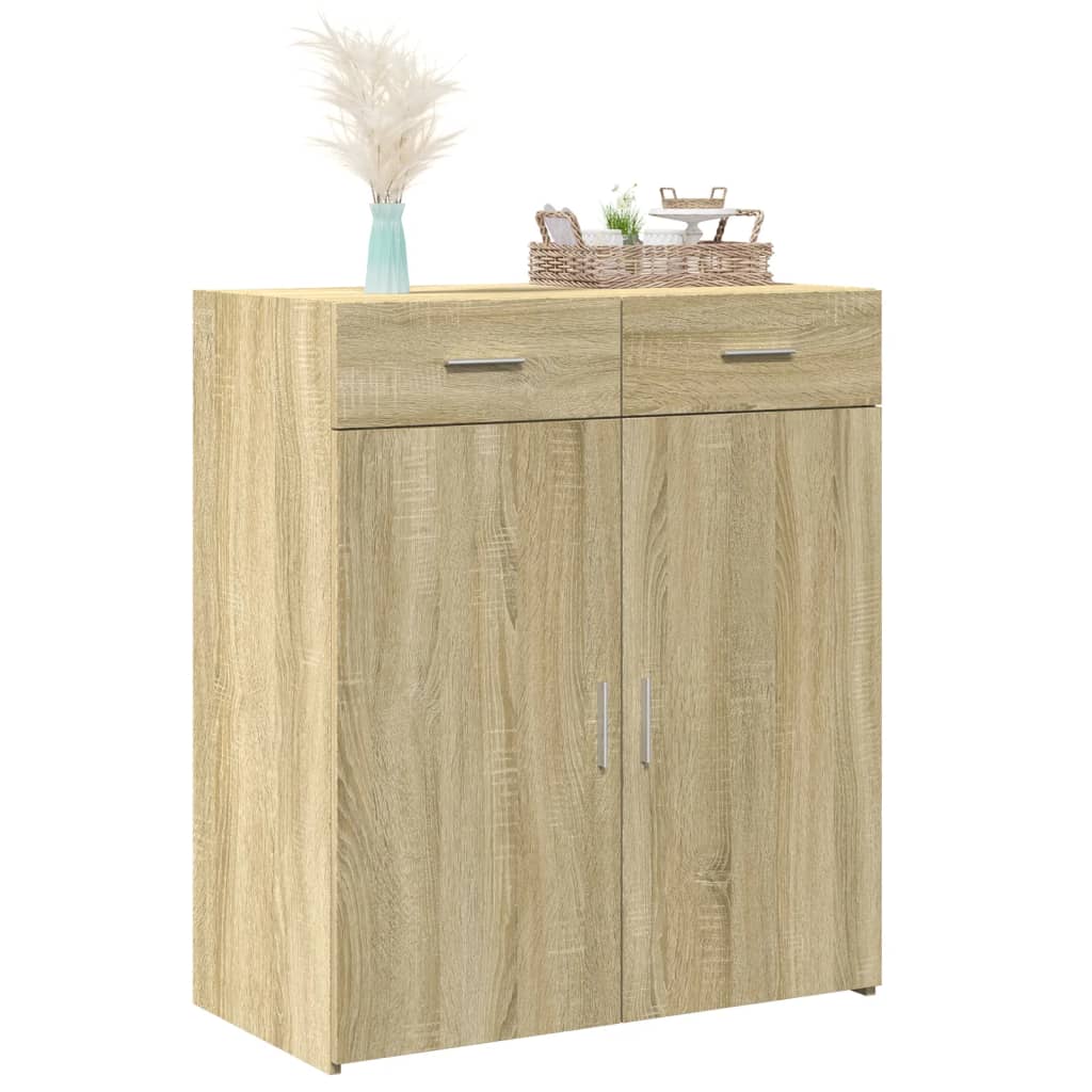 Skjenk Sonoma Eik 80X42,5X93 Cm Konstruert Tre