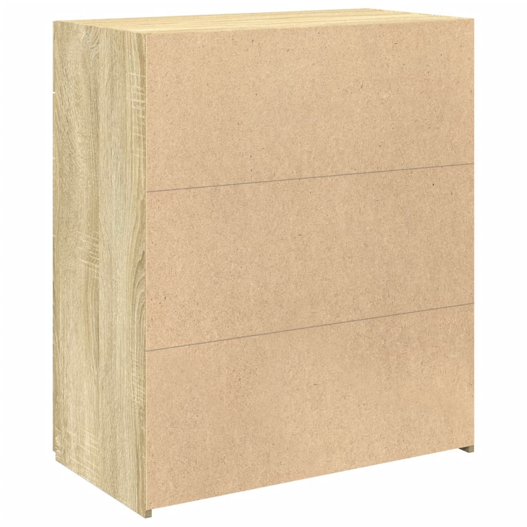 Skjenk Sonoma Eik 80X42,5X93 Cm Konstruert Tre
