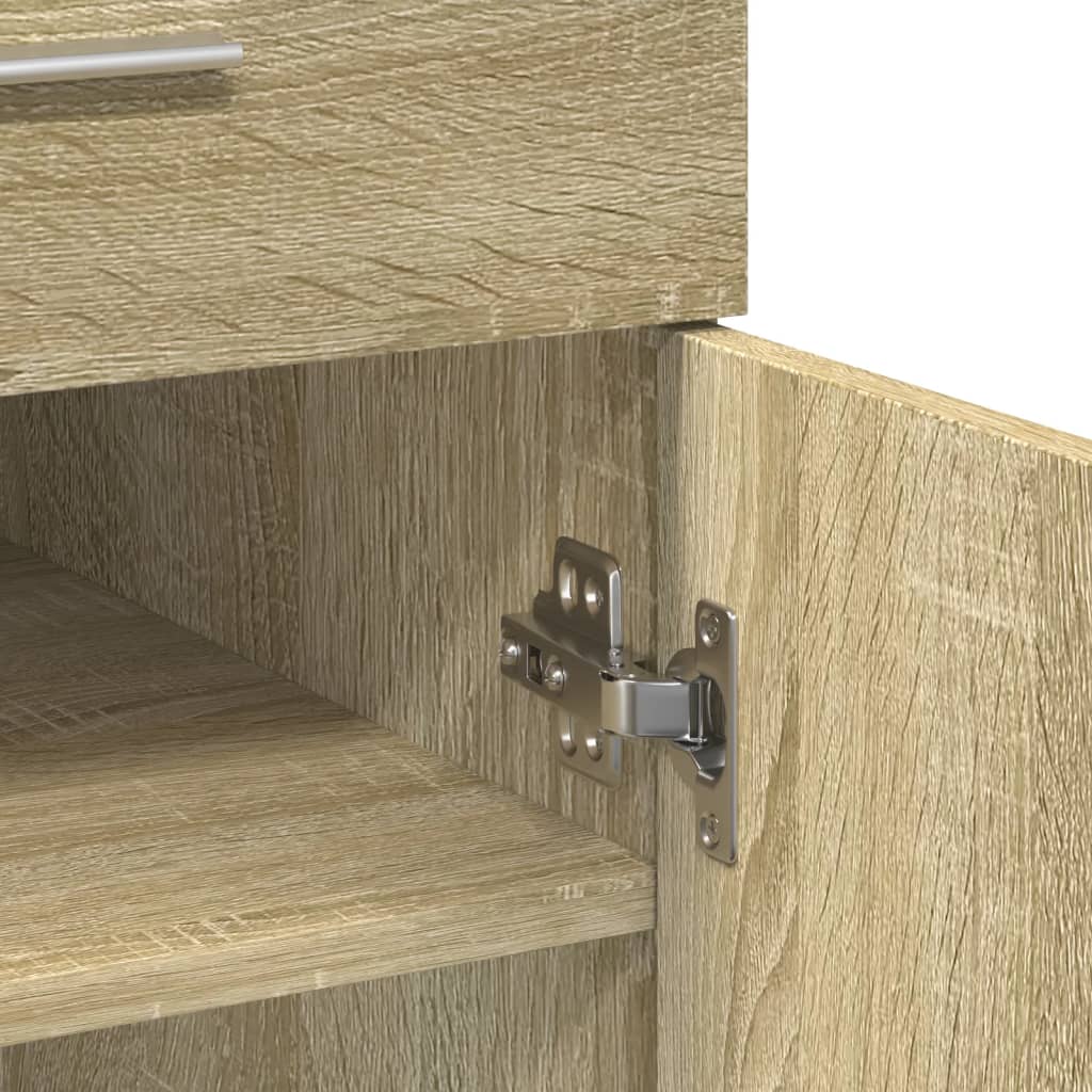 Skjenk Sonoma Eik 80X42,5X93 Cm Konstruert Tre