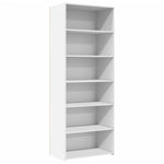 Hylle Hvit 70X41X185 Cm Konstruert Tre