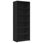 Hylle Svart 70X41X185 Cm Konstruert Tre
