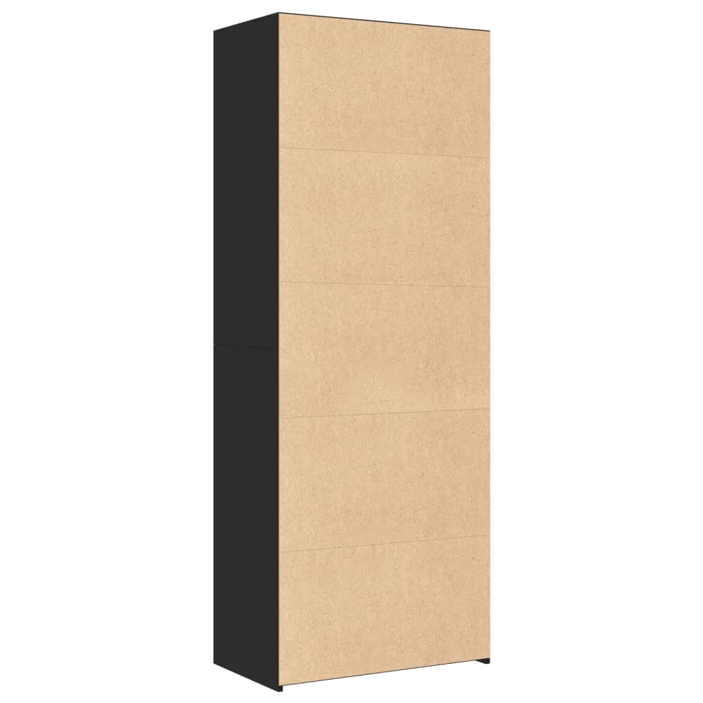 Hylle Svart 70X41X185 Cm Konstruert Tre