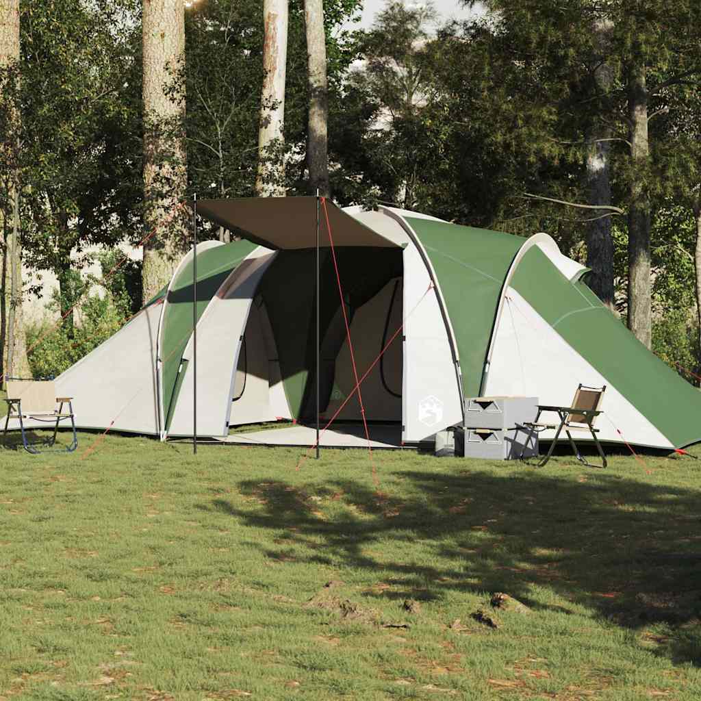 Kuppeltelt For Camping 6 Personer Grønn Vanntett