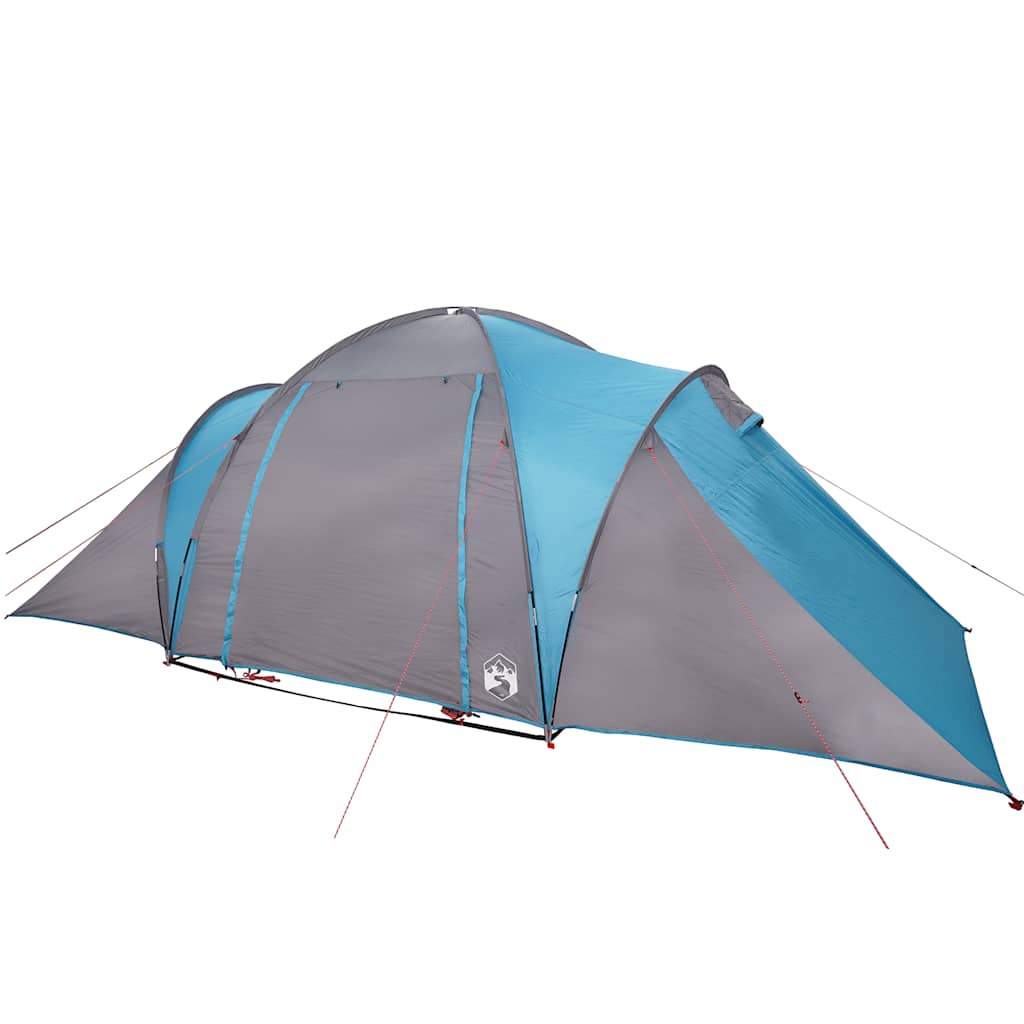Kuppeltelt For Camping 6 Personer Blå Vanntett