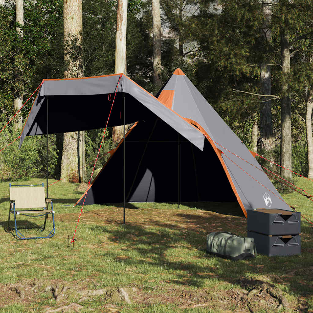 Campingtelt Tipi 5 Personer Grå Vanntett