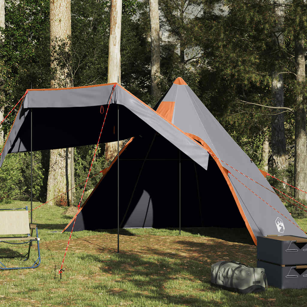 Campingtelt Tipi 5 Personer Grå Vanntett