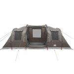 Tunneltelt For Camping 4 Personer Brun Vanntett