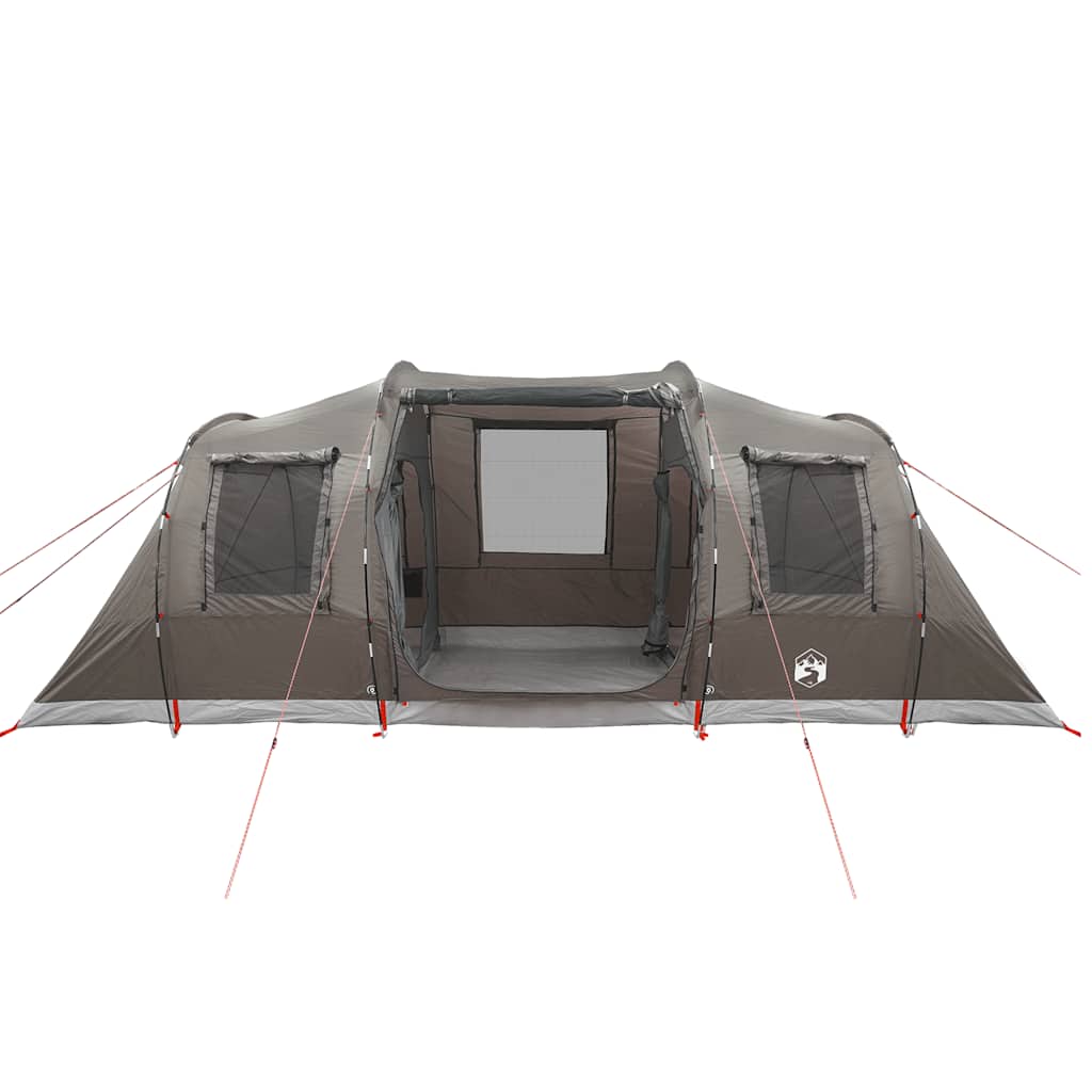 Tunneltelt For Camping 4 Personer Brun Vanntett