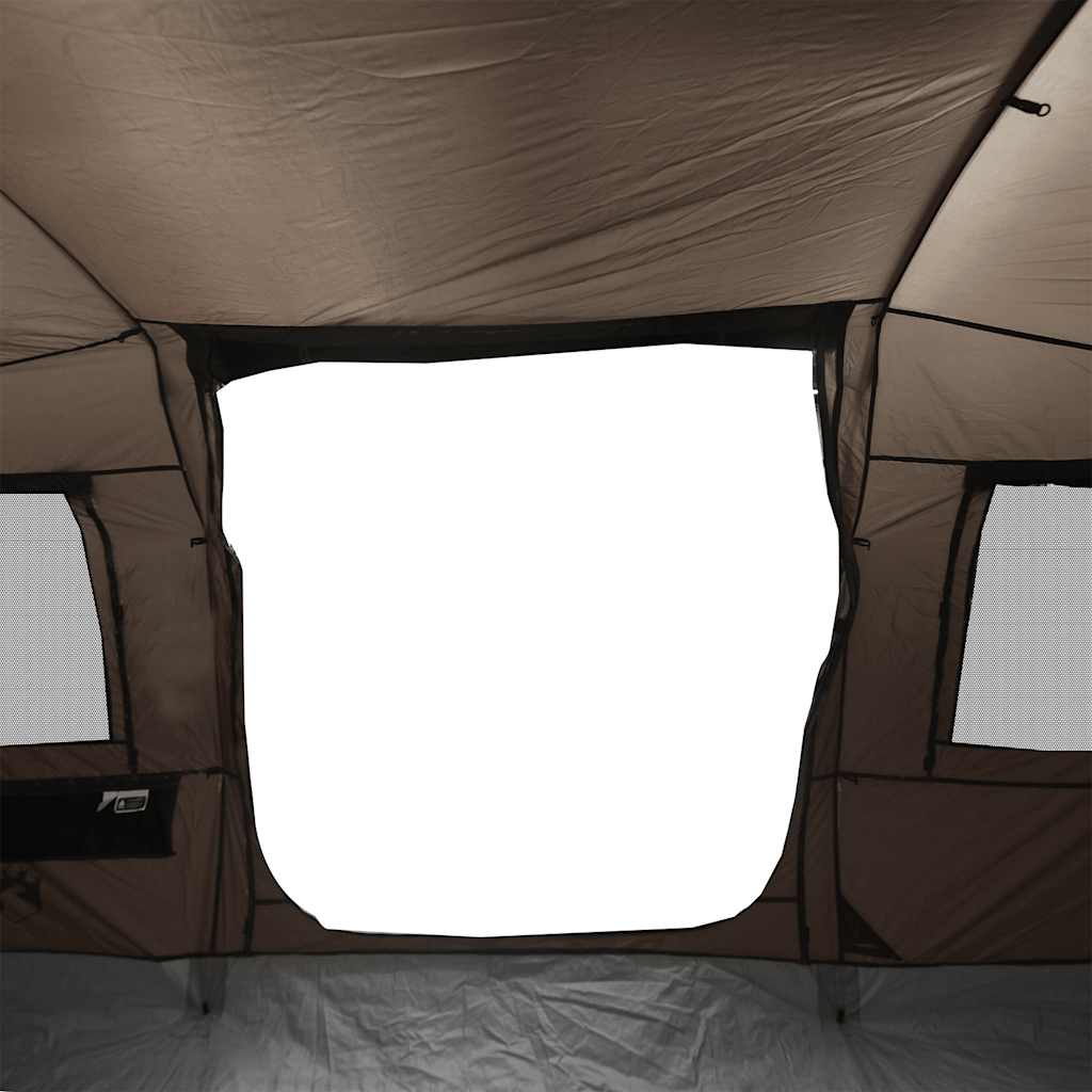 Tunneltelt For Camping 4 Personer Brun Vanntett