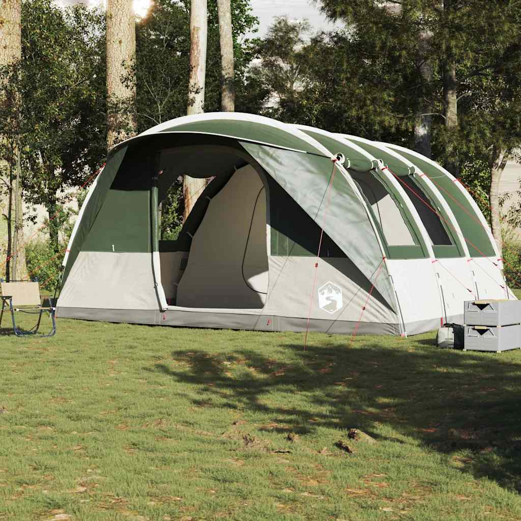 Tunneltelt For Camping 5 Personer Grønn Vanntett