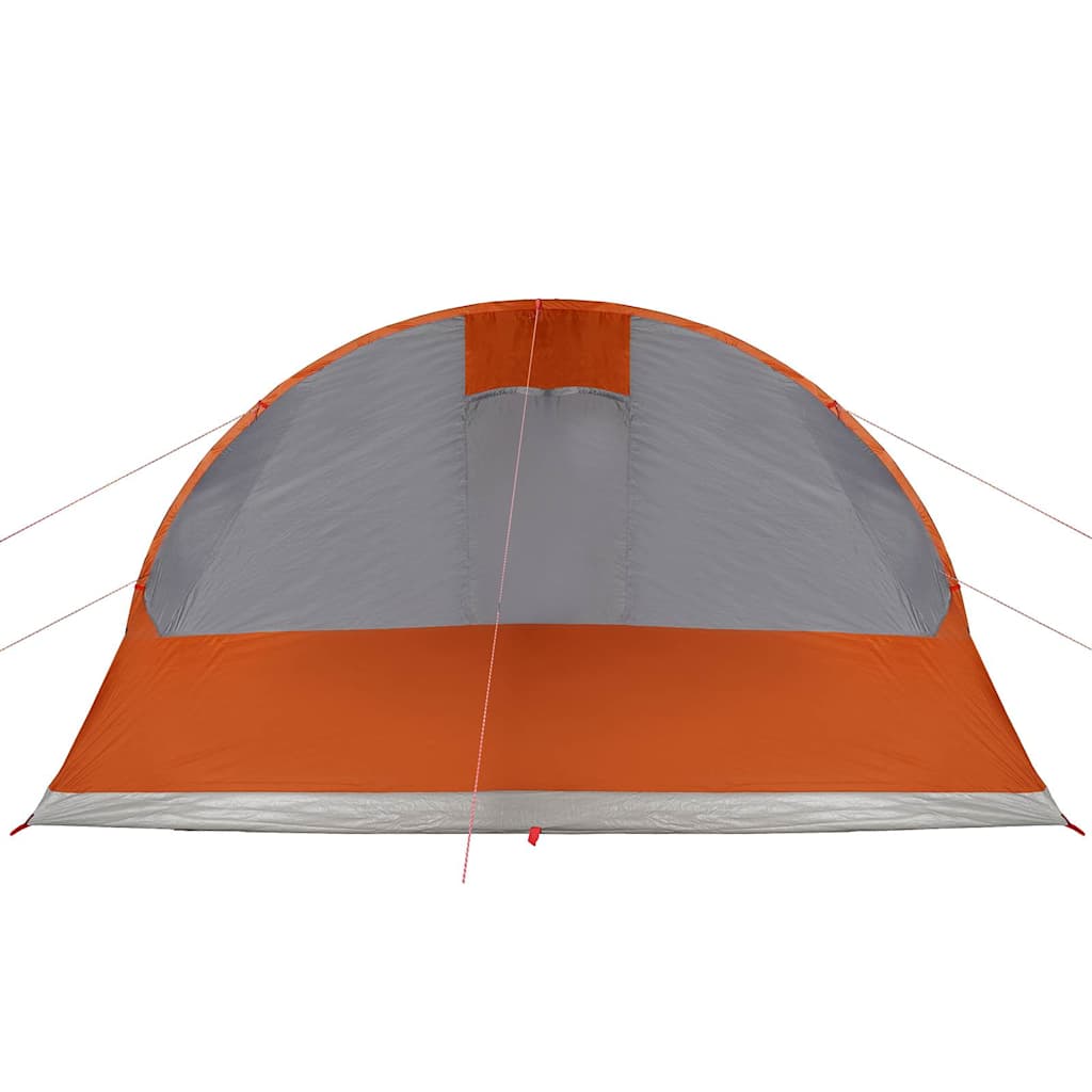 Tunneltelt For Camping 5 Personer Grå Og Oransje Vanntett