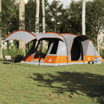 Tunneltelt For Camping 5 Personer Grå Og Oransje Vanntett