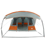 Tunneltelt For Camping 5 Personer Grå Og Oransje Vanntett