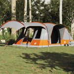 Tunneltelt For Camping 5 Personer Grå Og Oransje Vanntett
