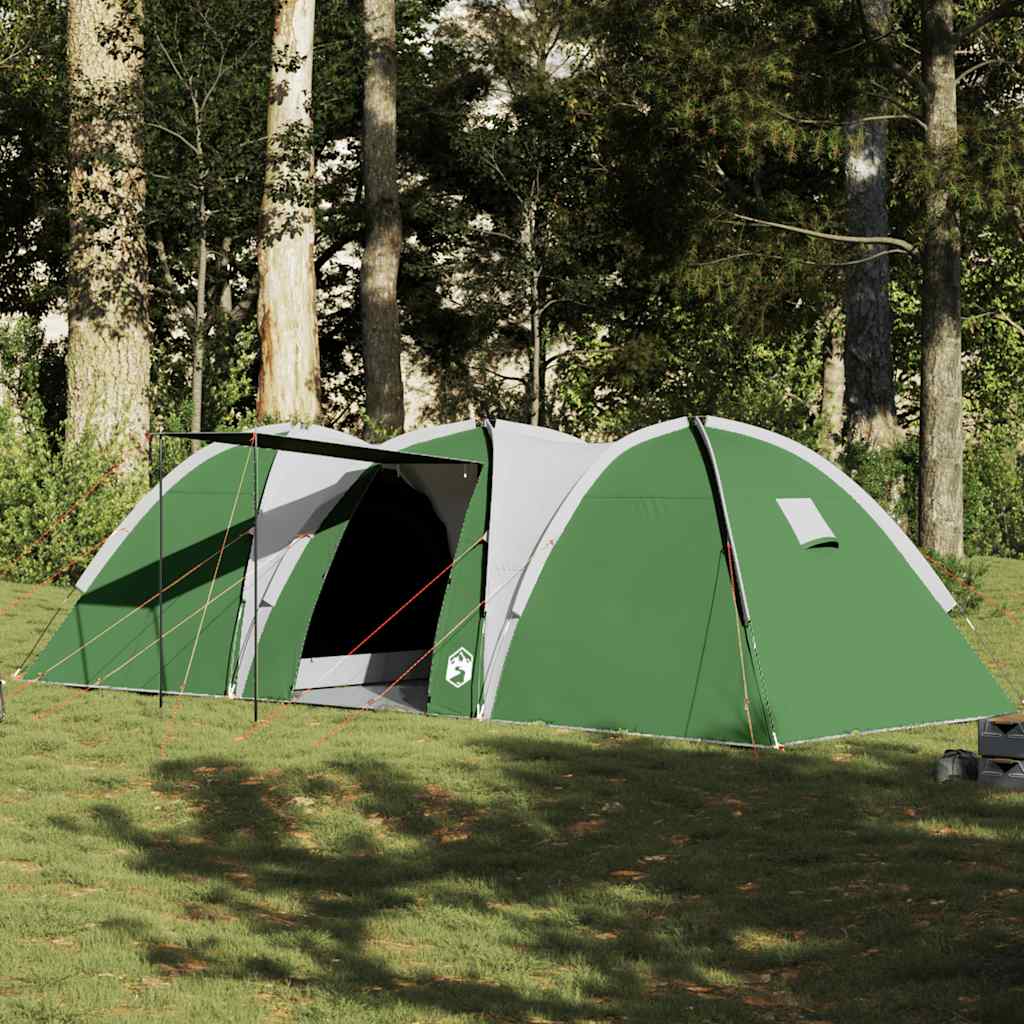 Kuppeltelt For Camping 8 Personer Grønn Vanntett