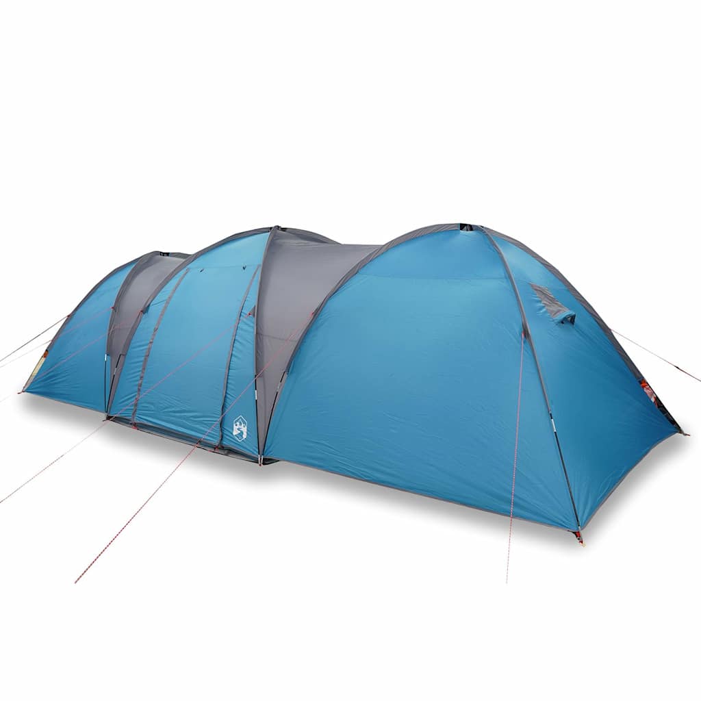 Kuppeltelt For Camping 8 Personer Blå Vanntett