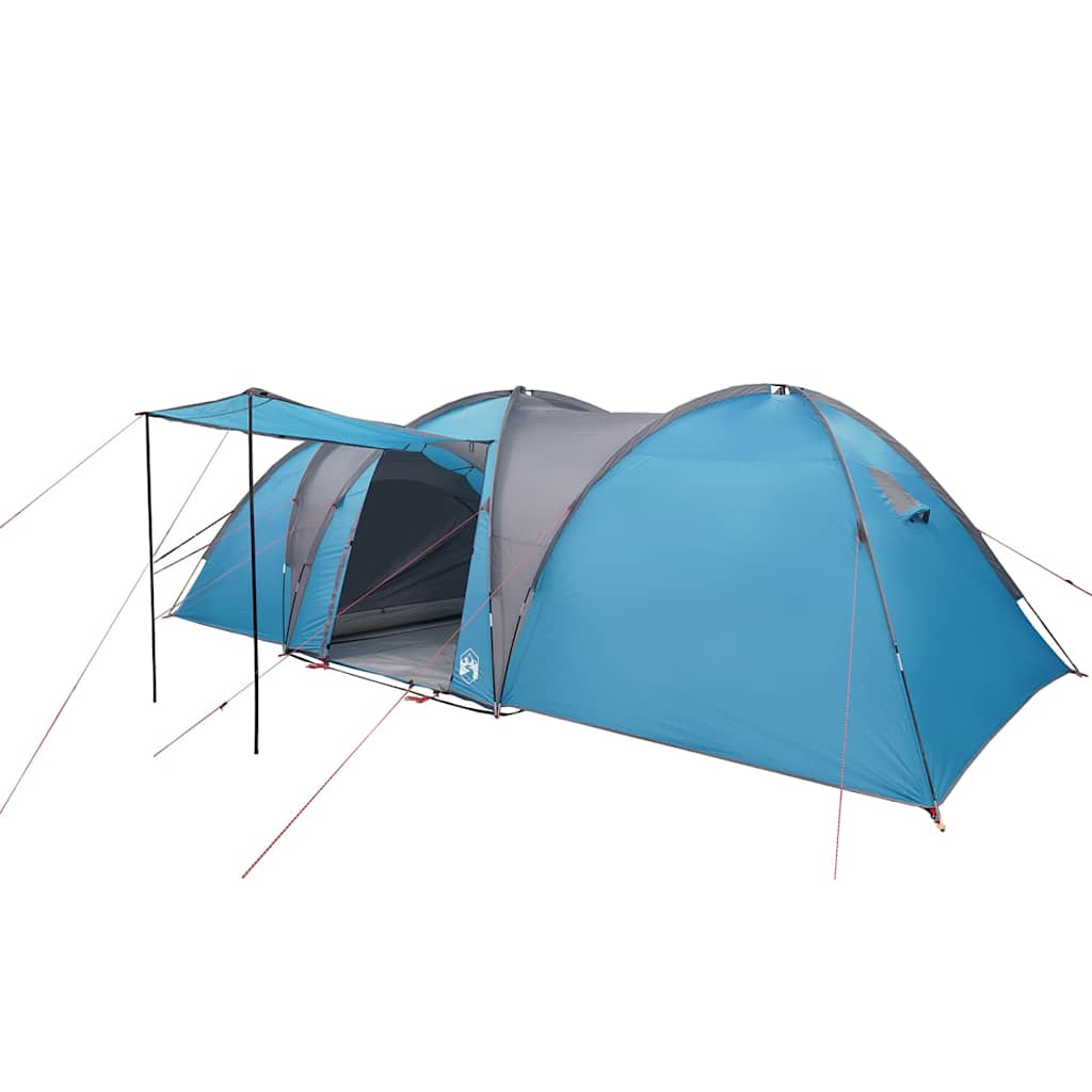 Kuppeltelt For Camping 8 Personer Blå Vanntett