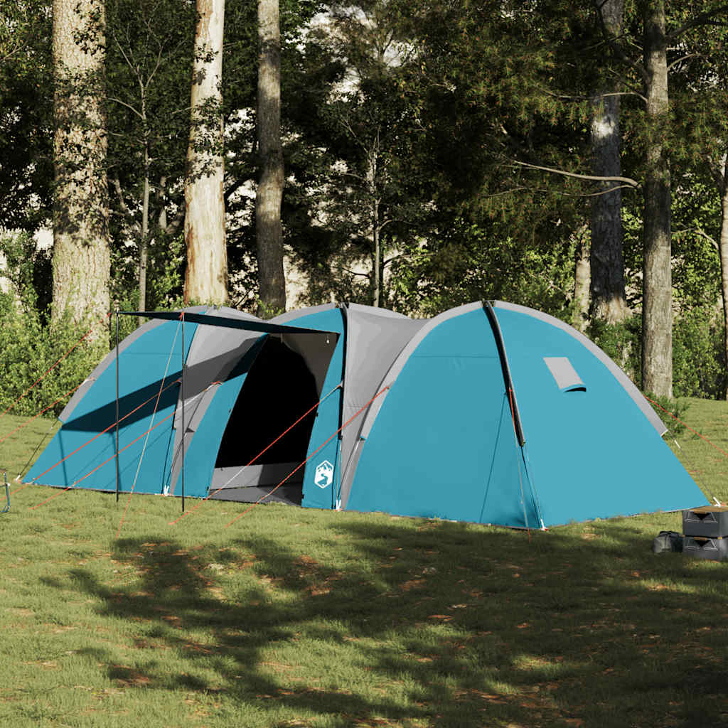 Kuppeltelt For Camping 8 Personer Blå Vanntett