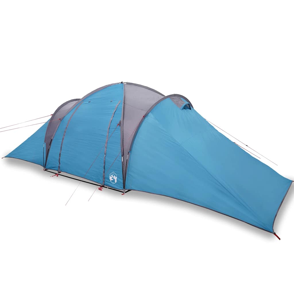 Kuppeltelt For Camping 6 Personer Blå Vanntett