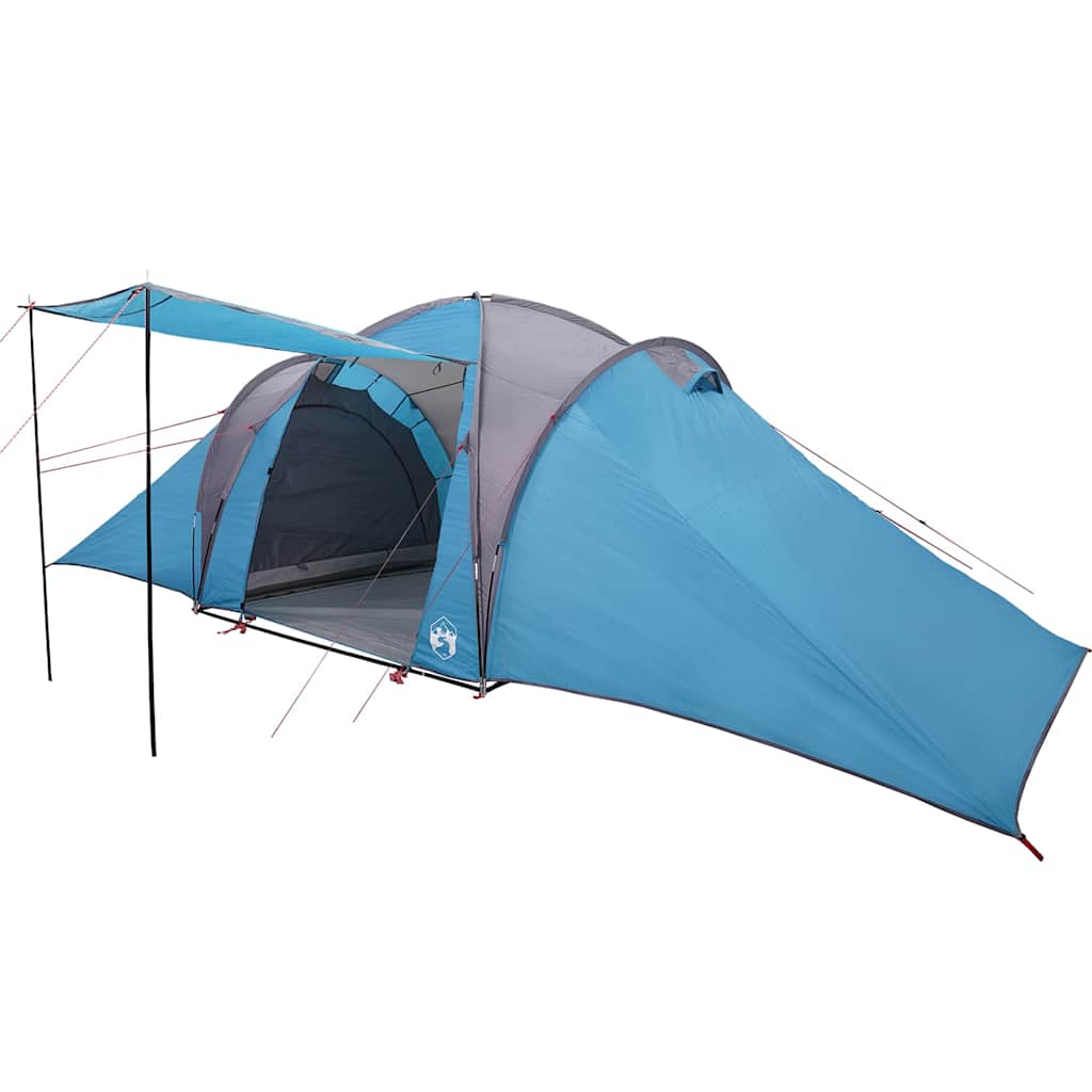Kuppeltelt For Camping 6 Personer Blå Vanntett