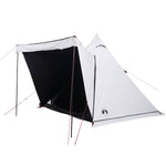 Familietelt For Camping 6 Personer Hvit Blendingsstoff Vanntett