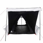 Familietelt For Camping 6 Personer Hvit Blendingsstoff Vanntett
