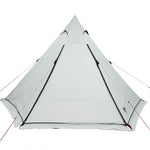 Familietelt For Camping 6 Personer Hvit Blendingsstoff Vanntett