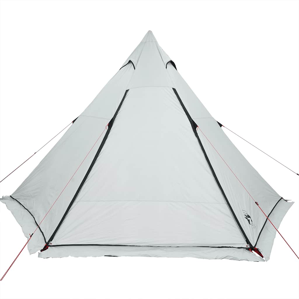 Familietelt For Camping 6 Personer Hvit Blendingsstoff Vanntett