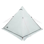 Familietelt For Camping 6 Personer Hvit Blendingsstoff Vanntett