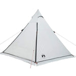 Familietelt For Camping 6 Personer Hvit Blendingsstoff Vanntett
