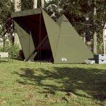 Familietelt For Camping 6 Personer Olivengrønn Vanntett