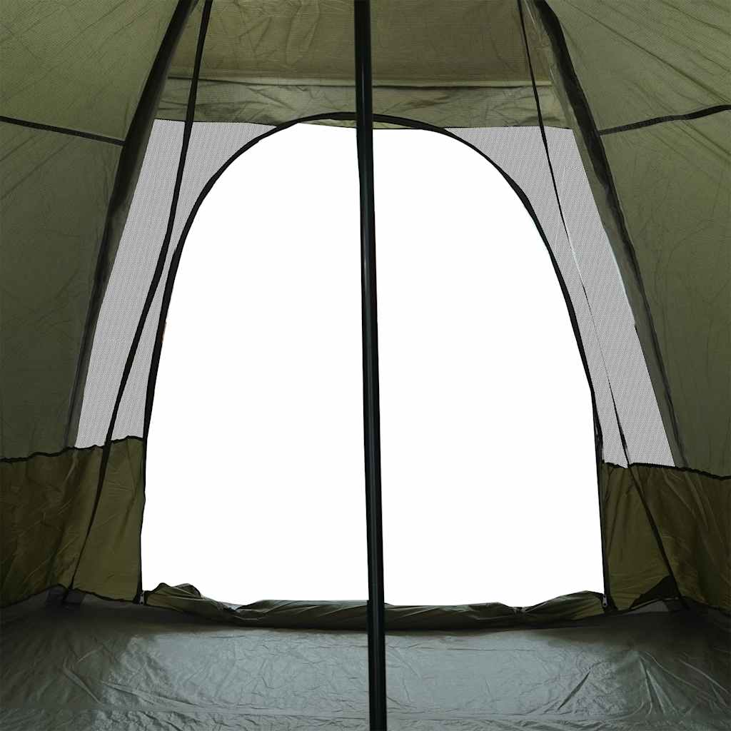 Familietelt For Camping 6 Personer Olivengrønn Vanntett