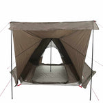 Familietelt For Camping 6 Personer Brun Vanntett