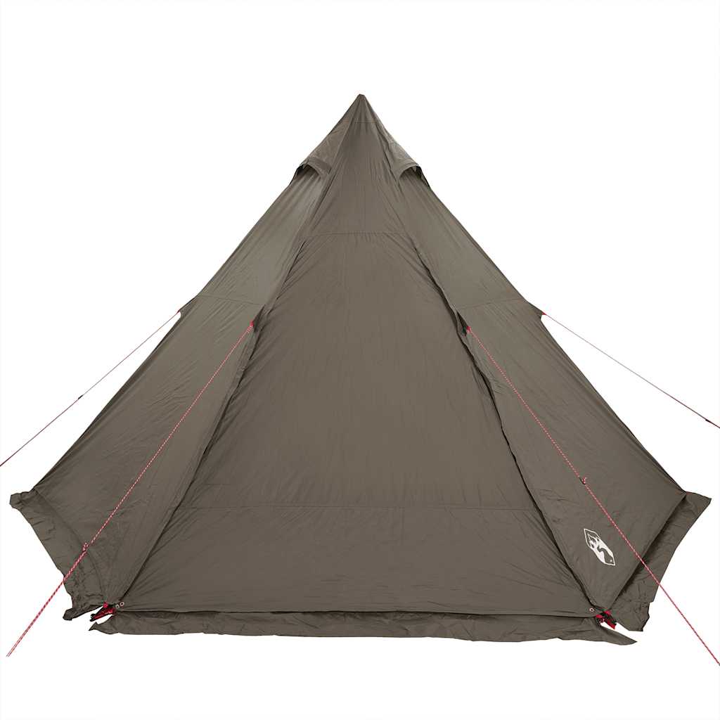 Familietelt For Camping 6 Personer Brun Vanntett