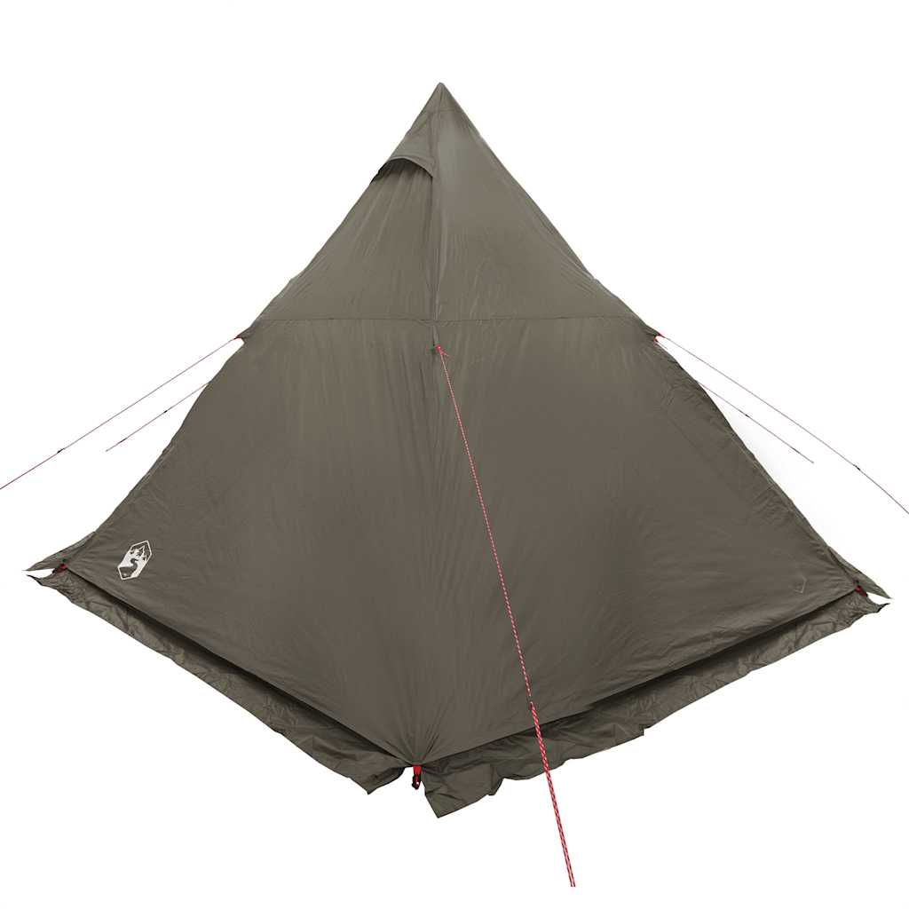 Familietelt For Camping 6 Personer Brun Vanntett