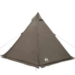 Familietelt For Camping 6 Personer Brun Vanntett