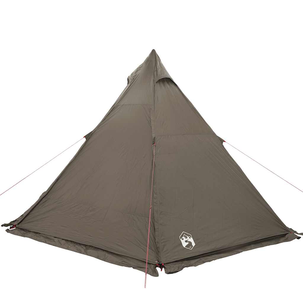Familietelt For Camping 6 Personer Brun Vanntett
