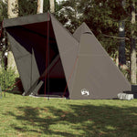 Familietelt For Camping 6 Personer Brun Vanntett