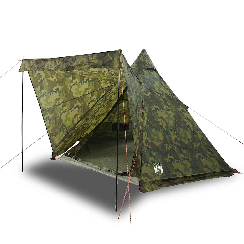 Familietelt Tipi For 6 Personer Kamuflasje Vanntett