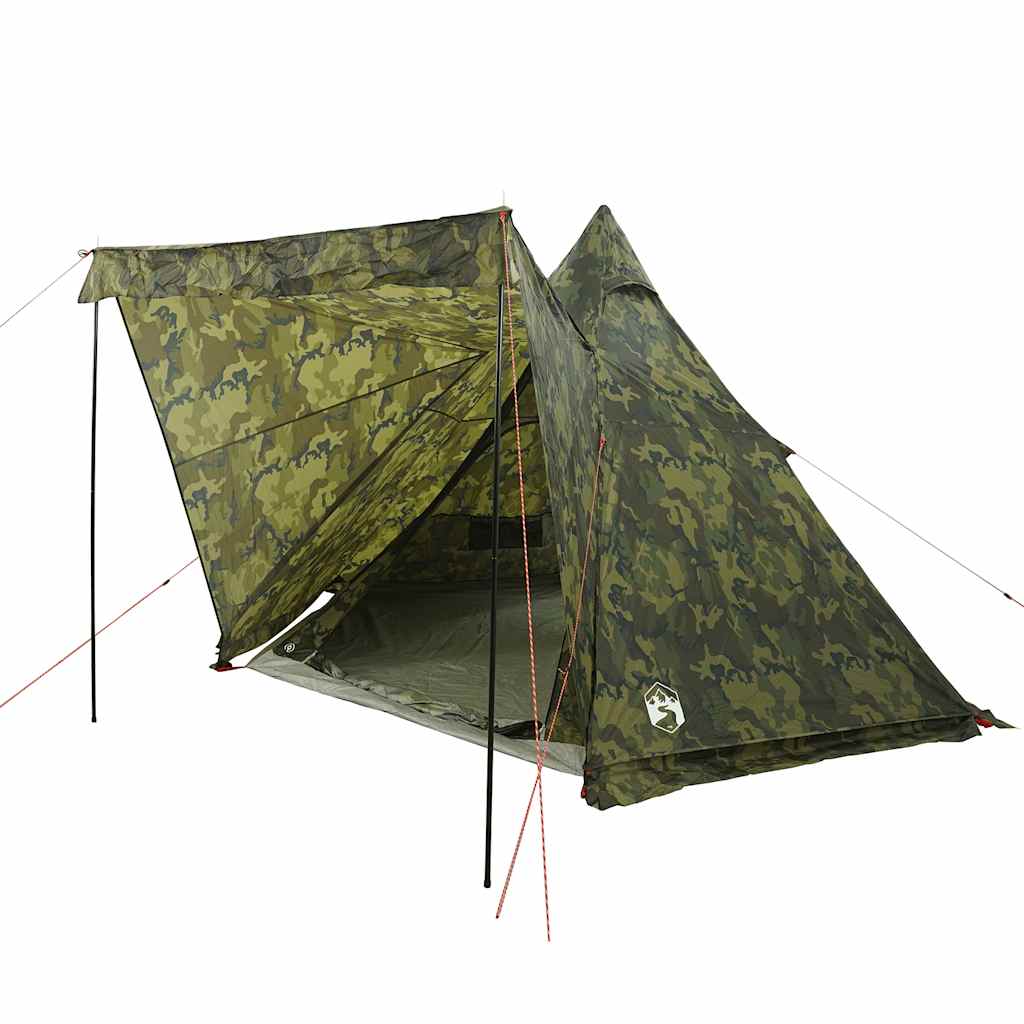 Familietelt Tipi For 6 Personer Kamuflasje Vanntett