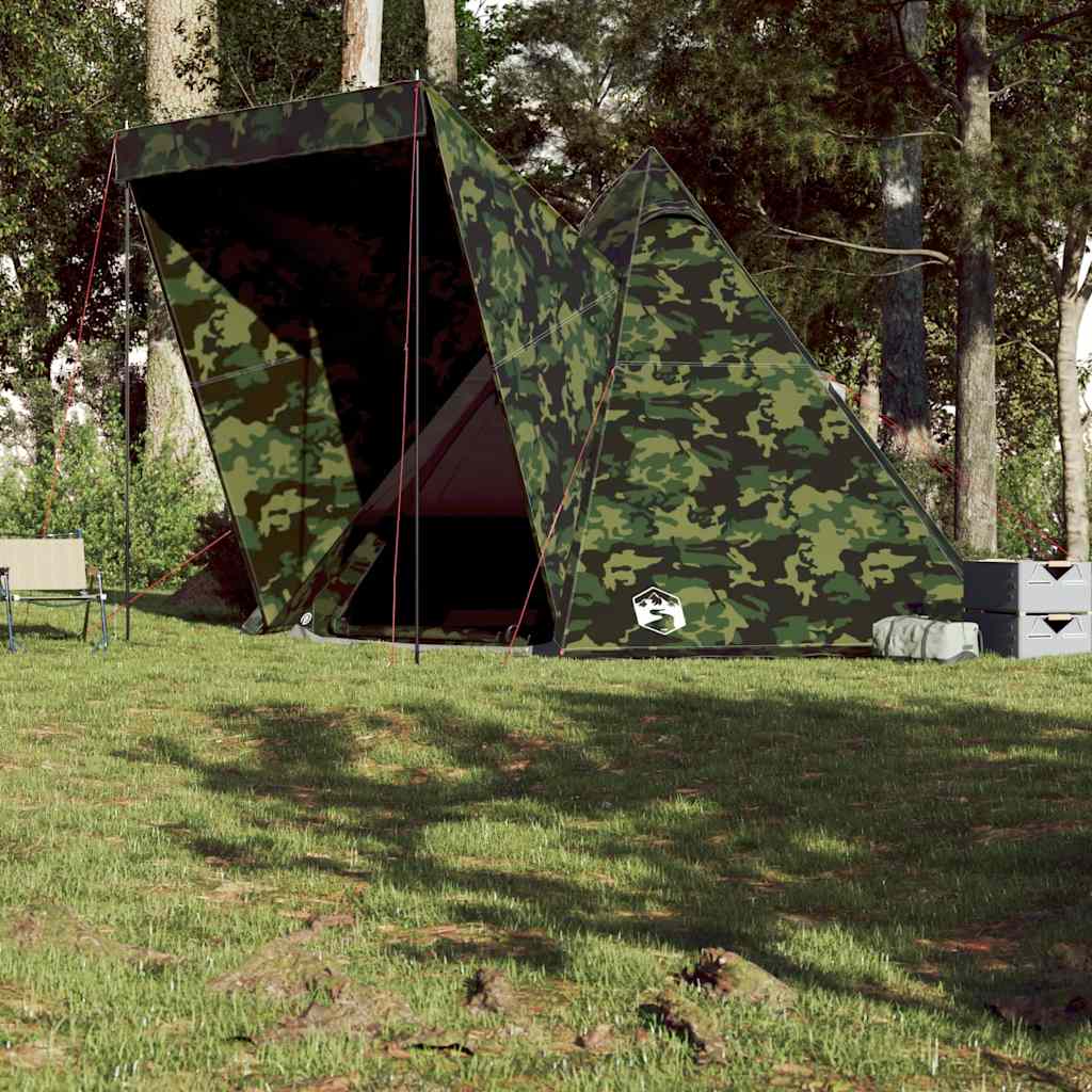 Familietelt Tipi For 6 Personer Kamuflasje Vanntett