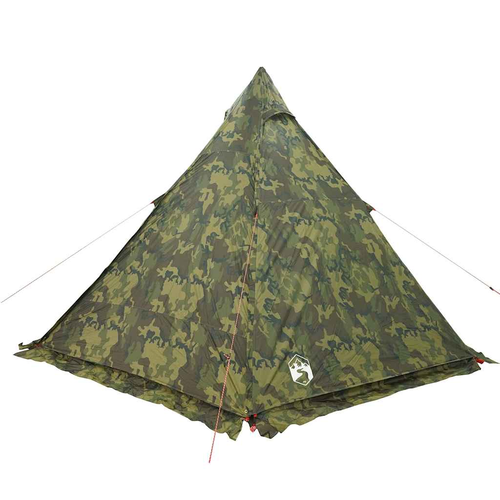 Familietelt Tipi For 6 Personer Kamuflasje Vanntett