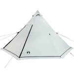 Familietelt For Camping 8 Personer Hvit Blendingsstoff Vanntett