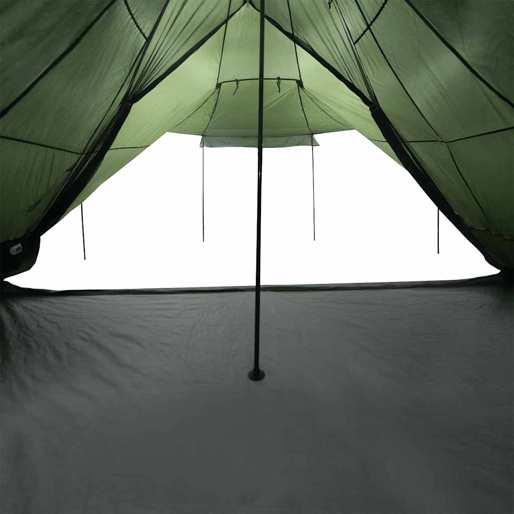 Familietelt For Camping 6 Personer Olivengrønn Vanntett