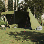 Familietelt For Camping 6 Personer Olivengrønn Vanntett