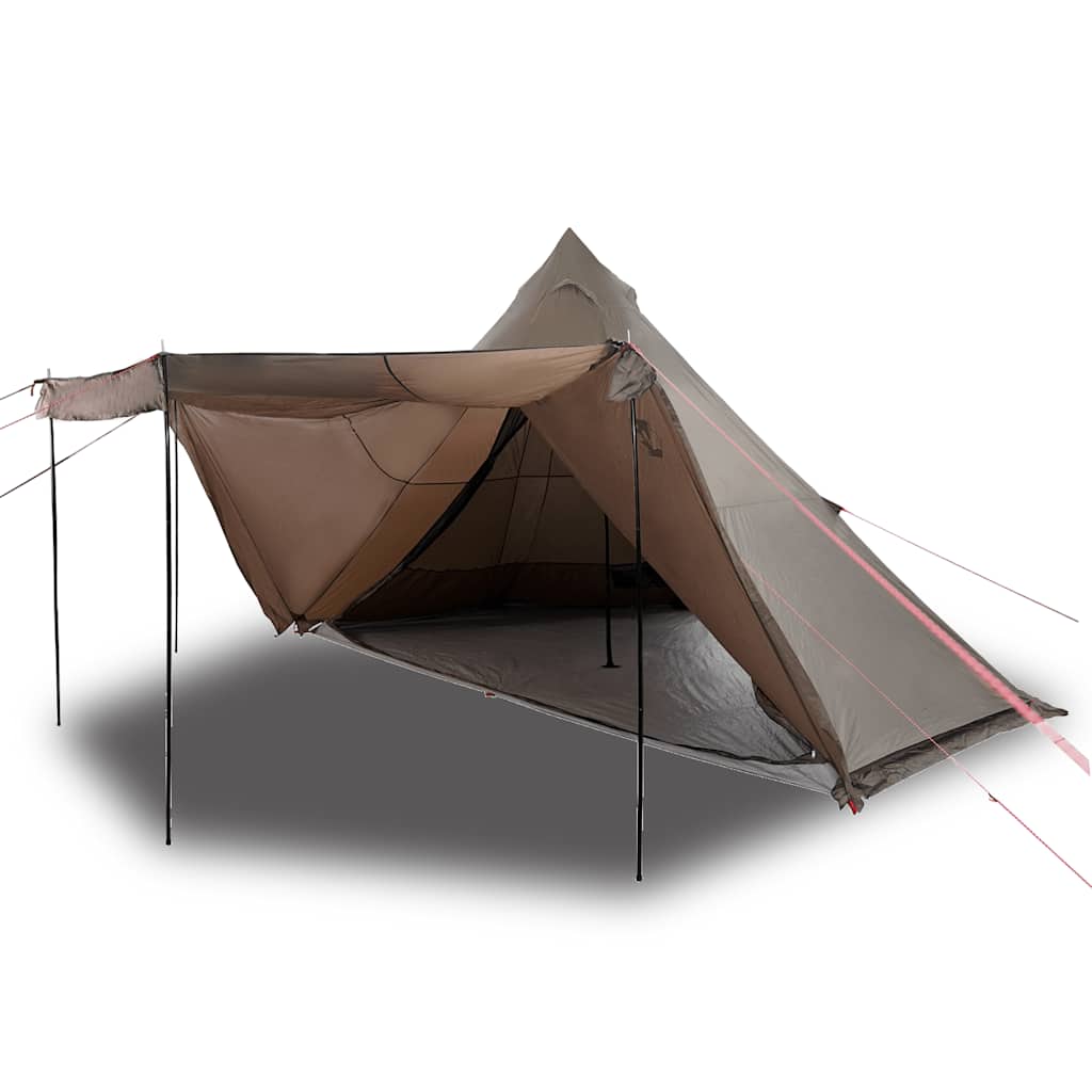 Familietelt For Camping 6 Personer Brun Vanntett