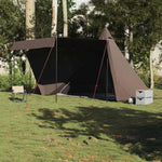 Familietelt For Camping 6 Personer Brun Vanntett