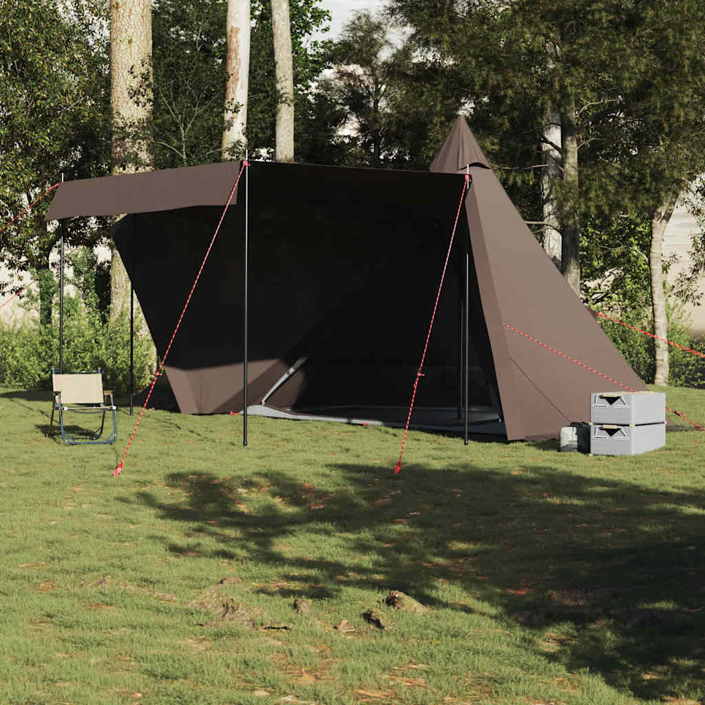 Familietelt For Camping 6 Personer Brun Vanntett