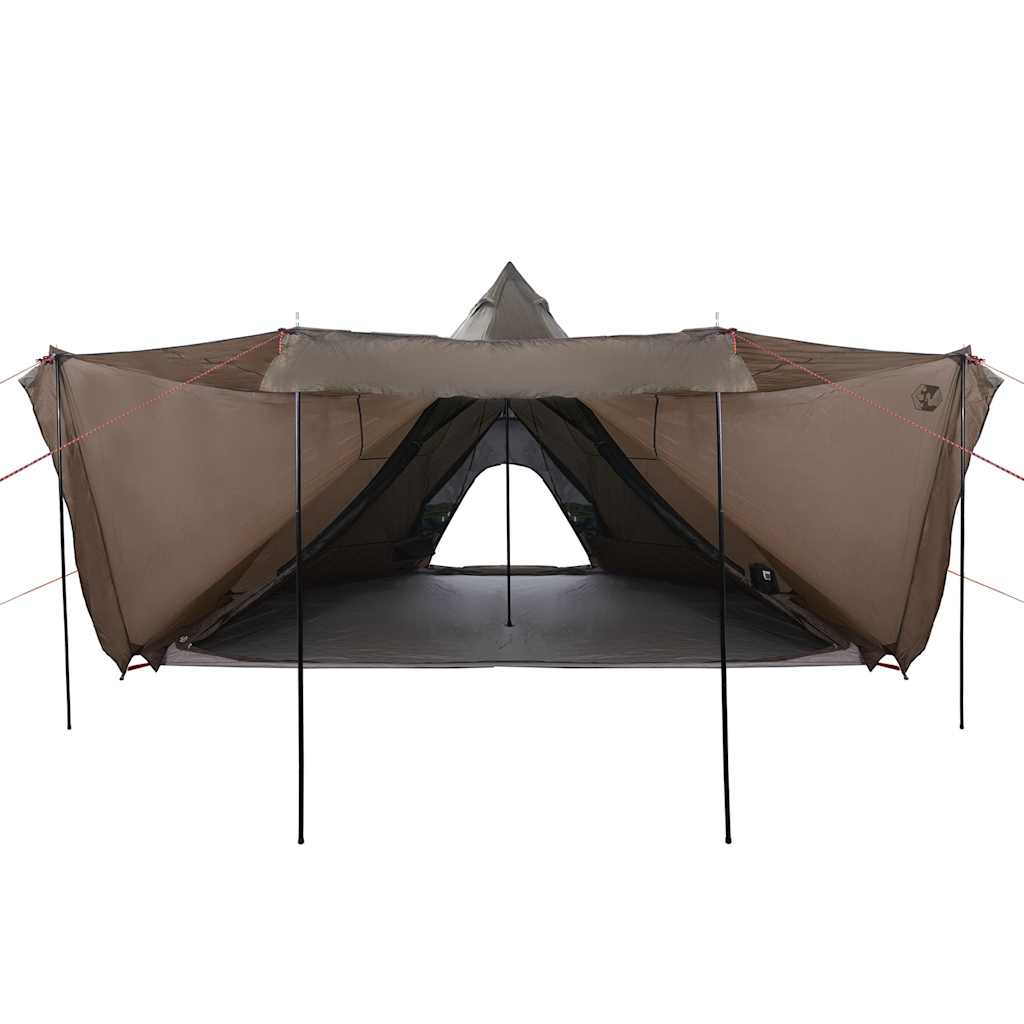 Familietelt For Camping 6 Personer Brun Vanntett