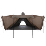 Familietelt For Camping 6 Personer Brun Vanntett